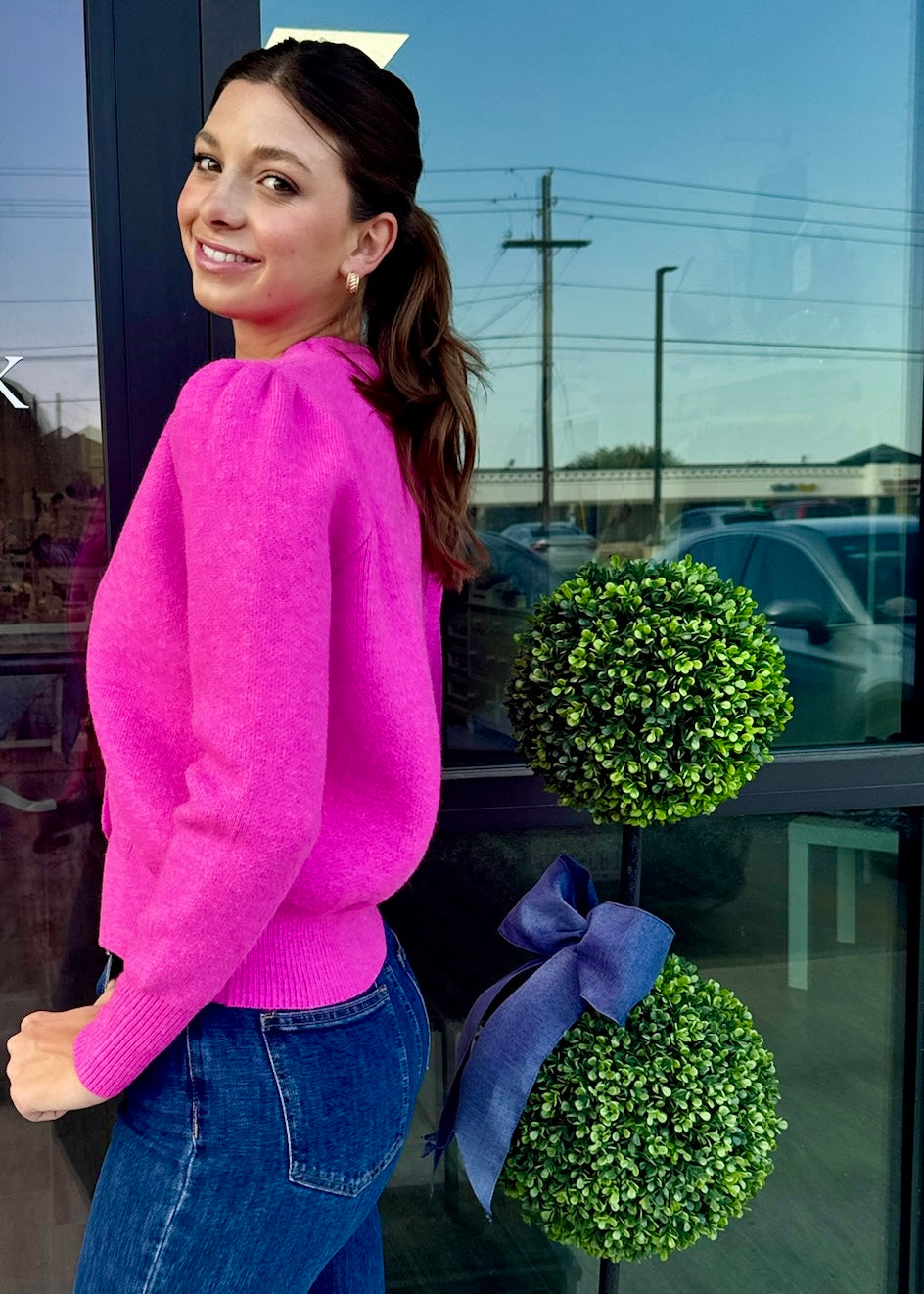 Hot Pink Cardigan