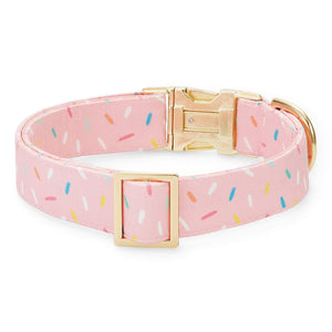 Sprinkles Birthday Dog Collar: X-Small / Gold