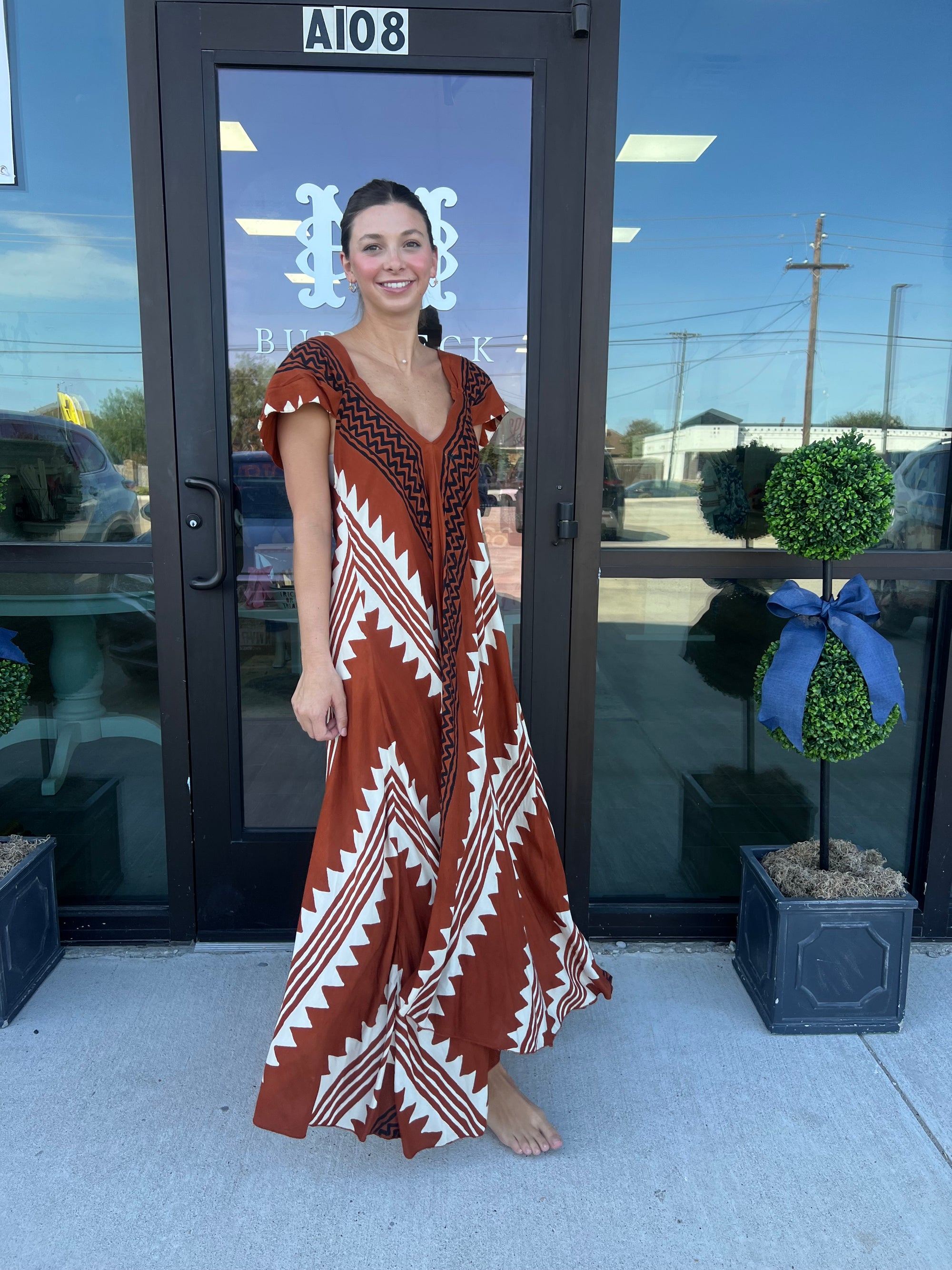 Abiola Ikat Maxi Dress