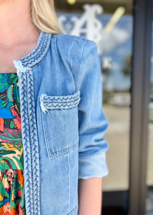 Braided Denim Jacket