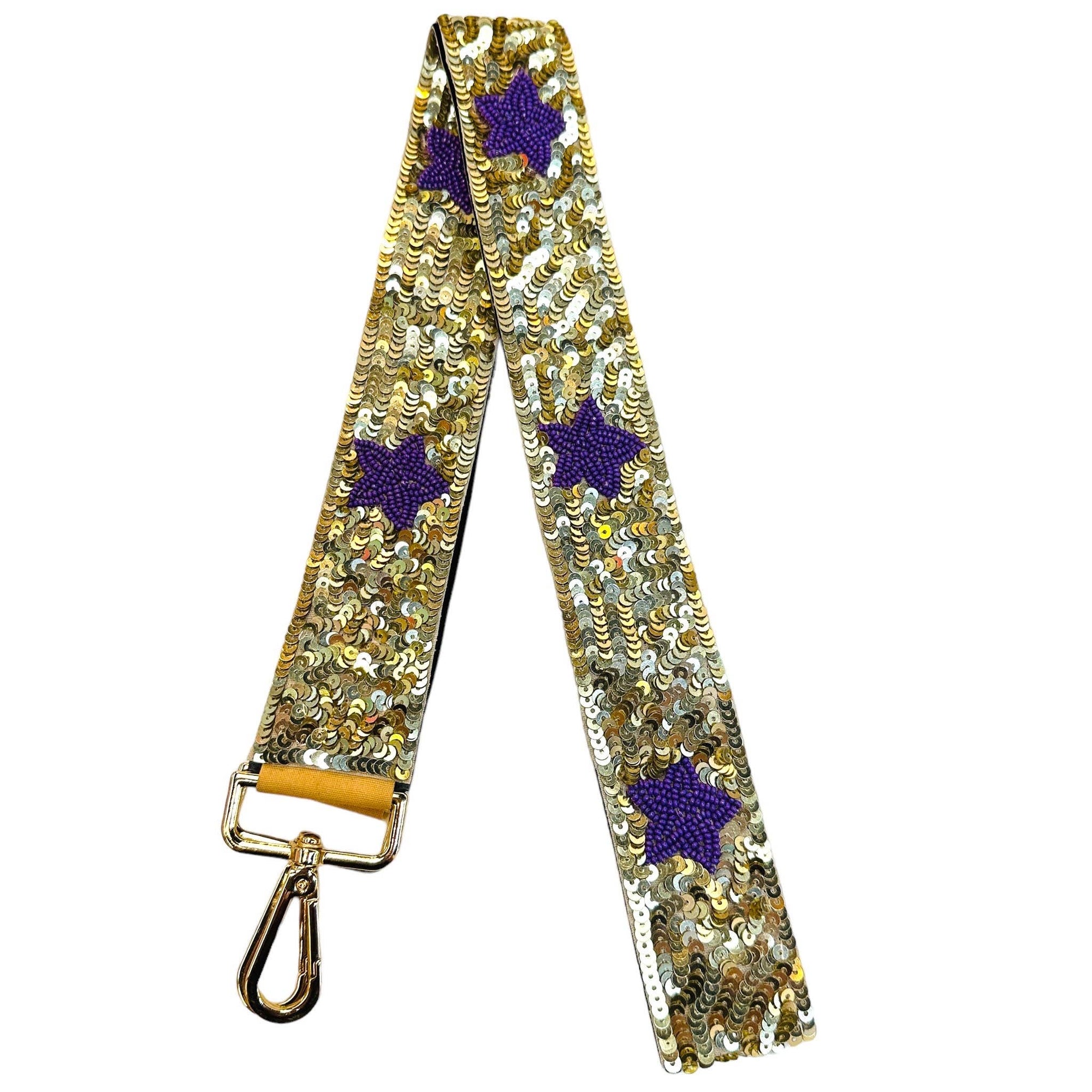 Gold & Purples Star Sequin Strap