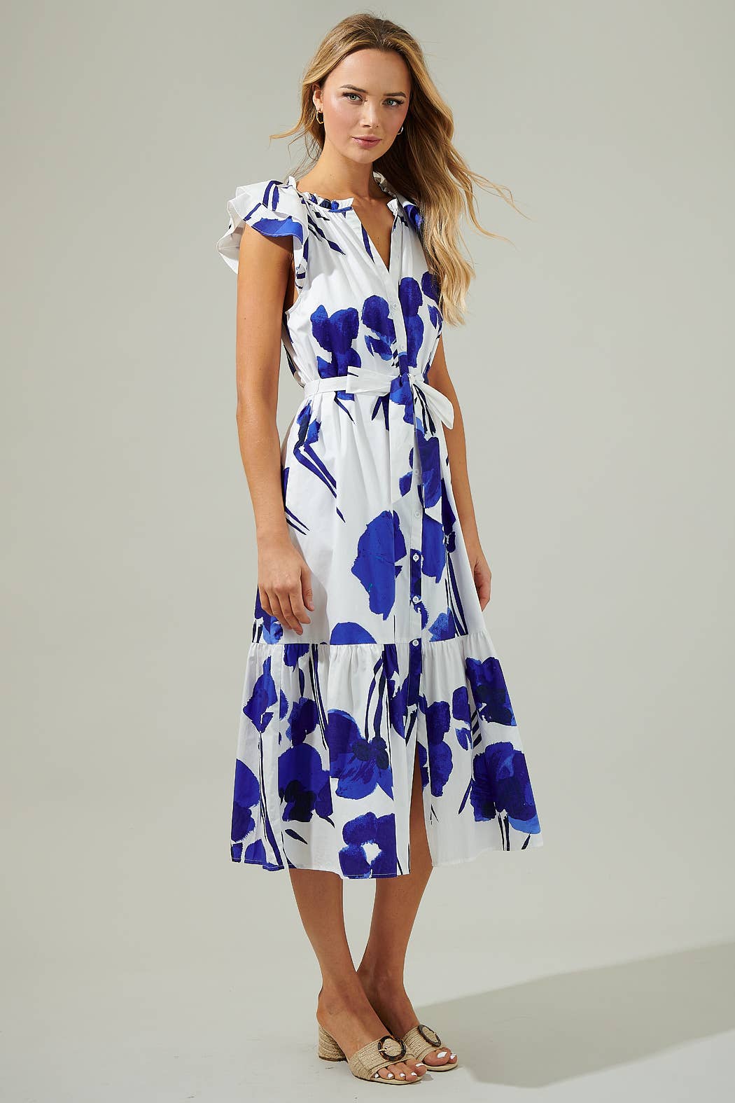 Neli Floral Midi Dress