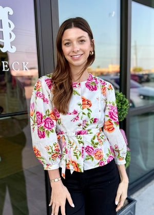 Pink Floral Top