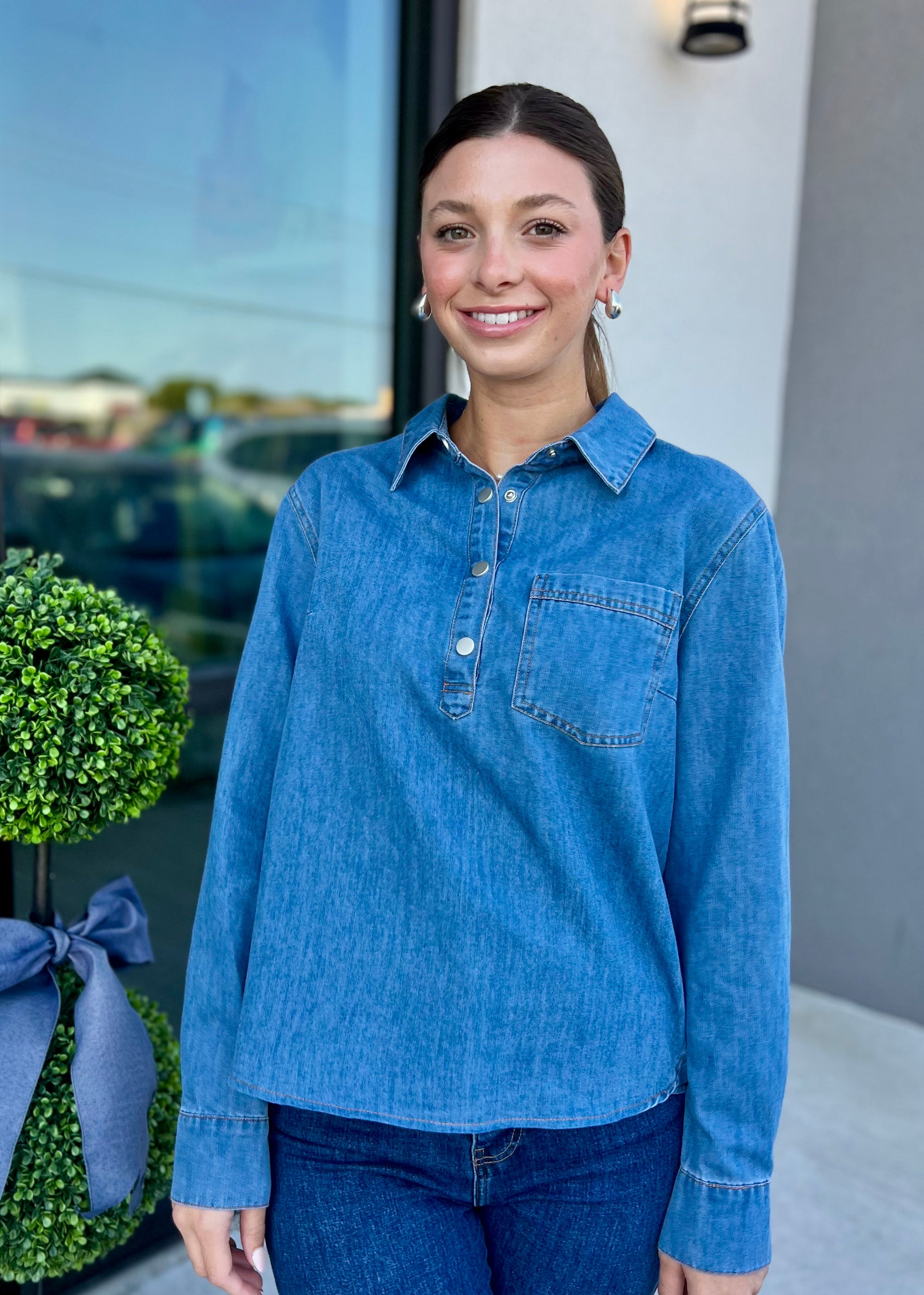 Essential Denim Top