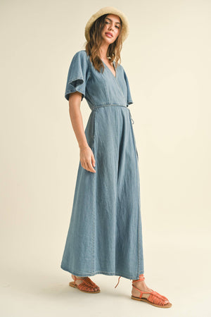 Denim Wrap Dress