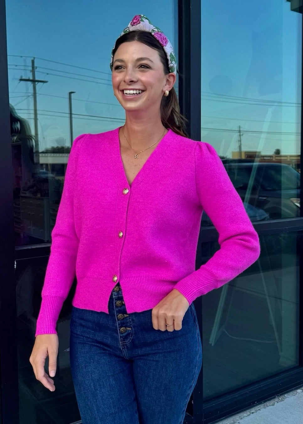 Hot Pink Cardigan