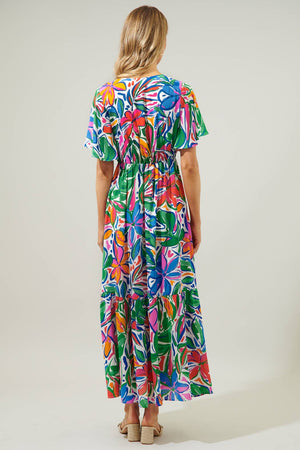 Paradise Falls Button Down Maxi Dress