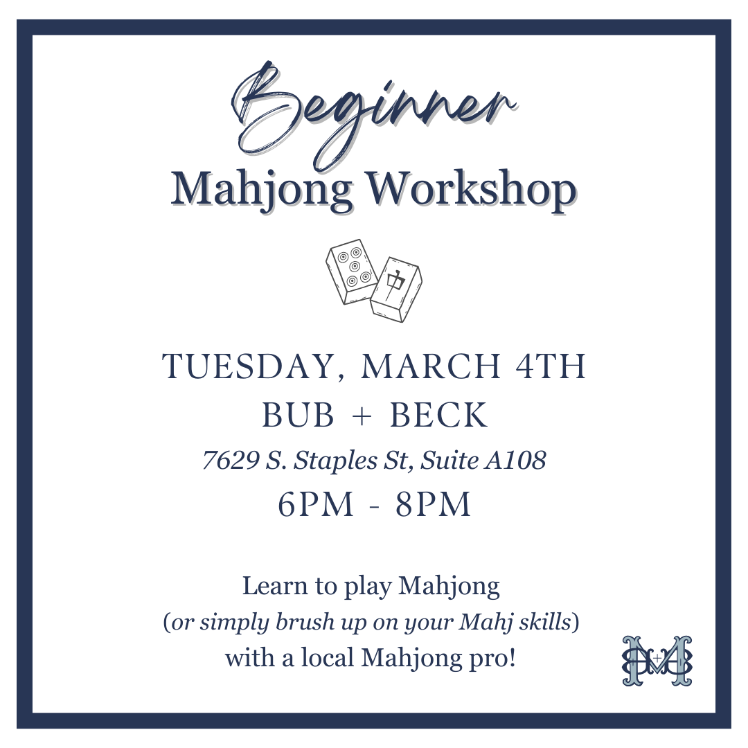 Beginner Mahjong Workshop - March 4th