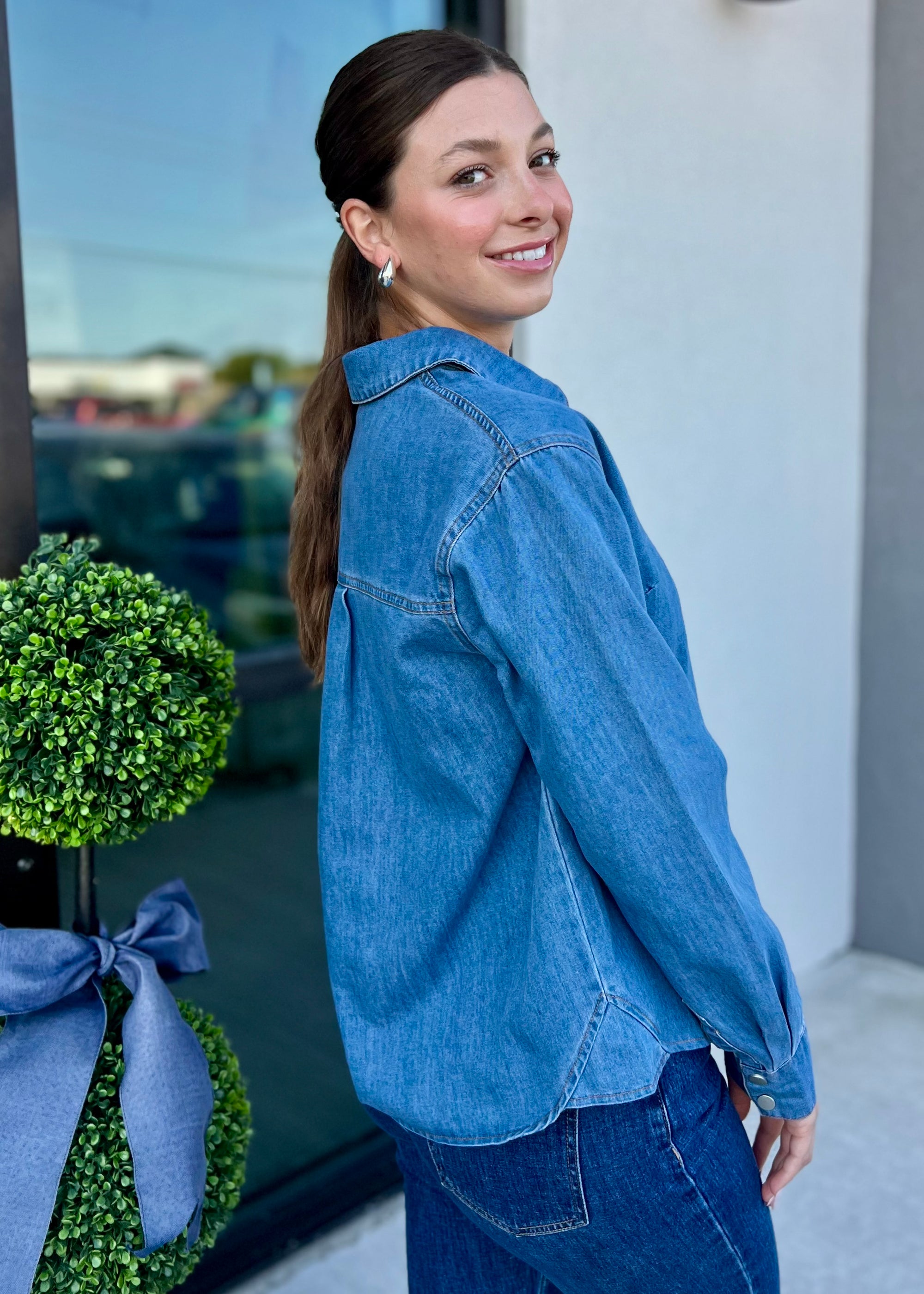 Essential Denim Top