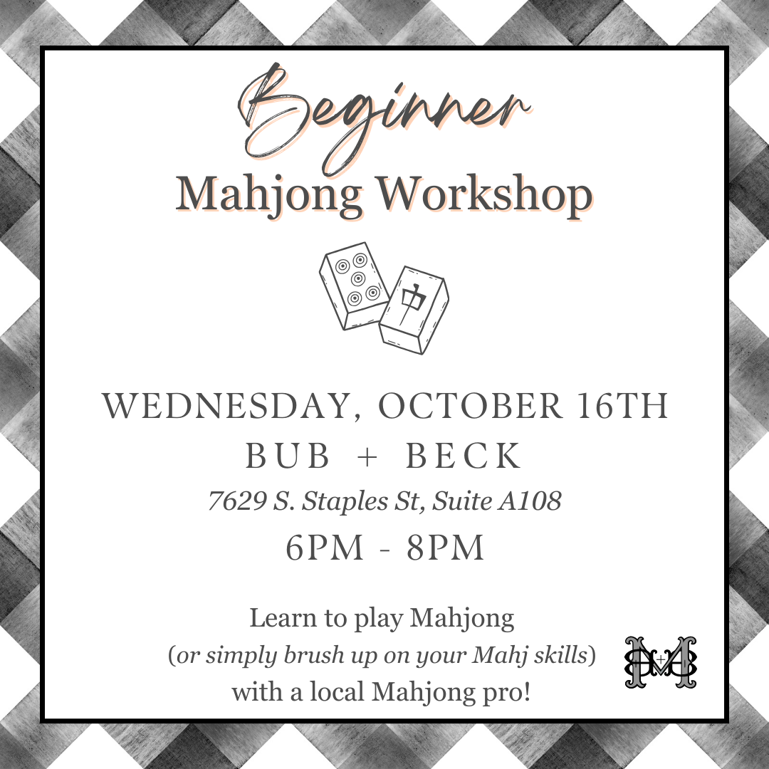 Beginner Mahjong Workshop - October 16th