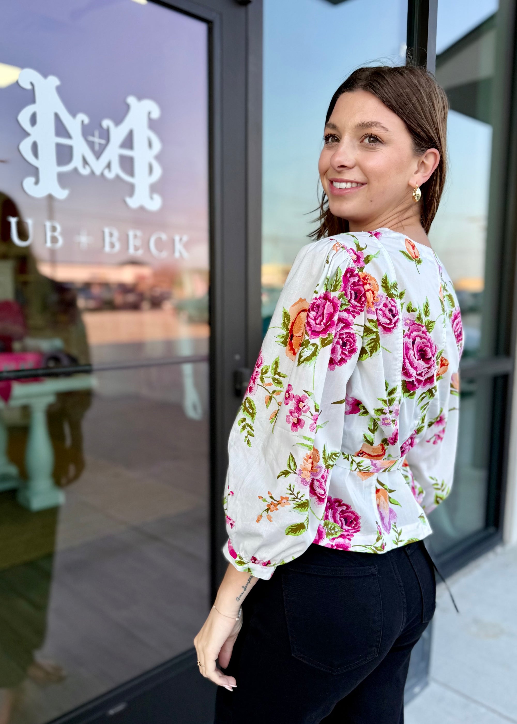 Pink Floral Top