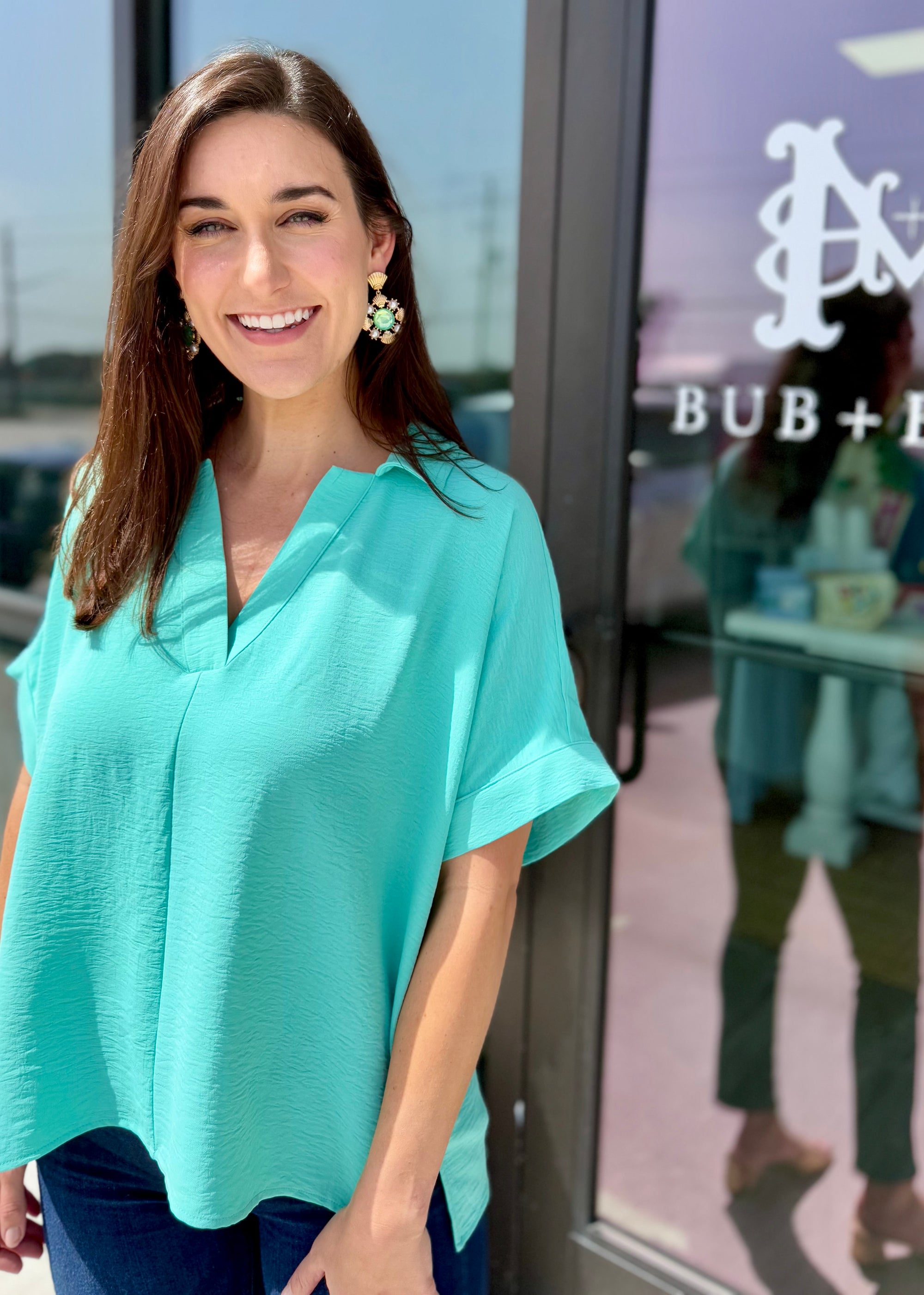 Grace Comfy Blouse In Mint