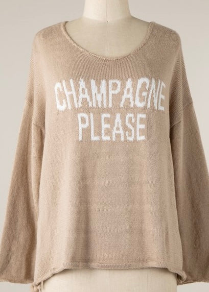 Champagne Please Knit Sweater