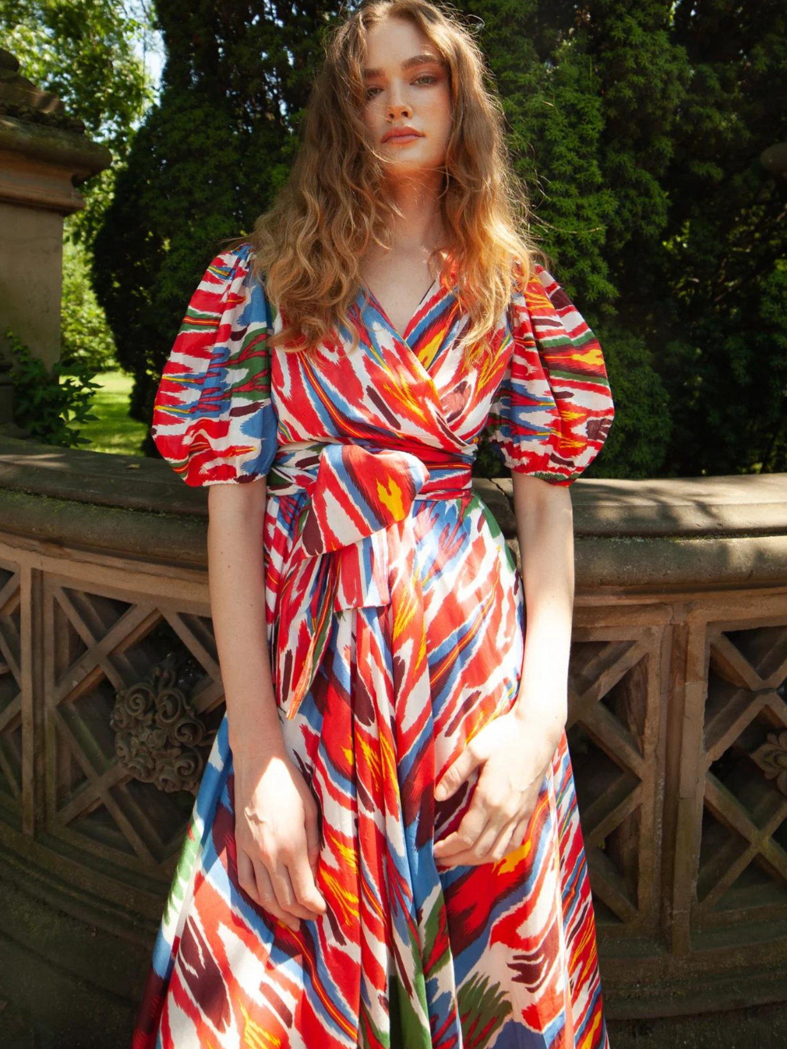 Ikat Wrap Dress