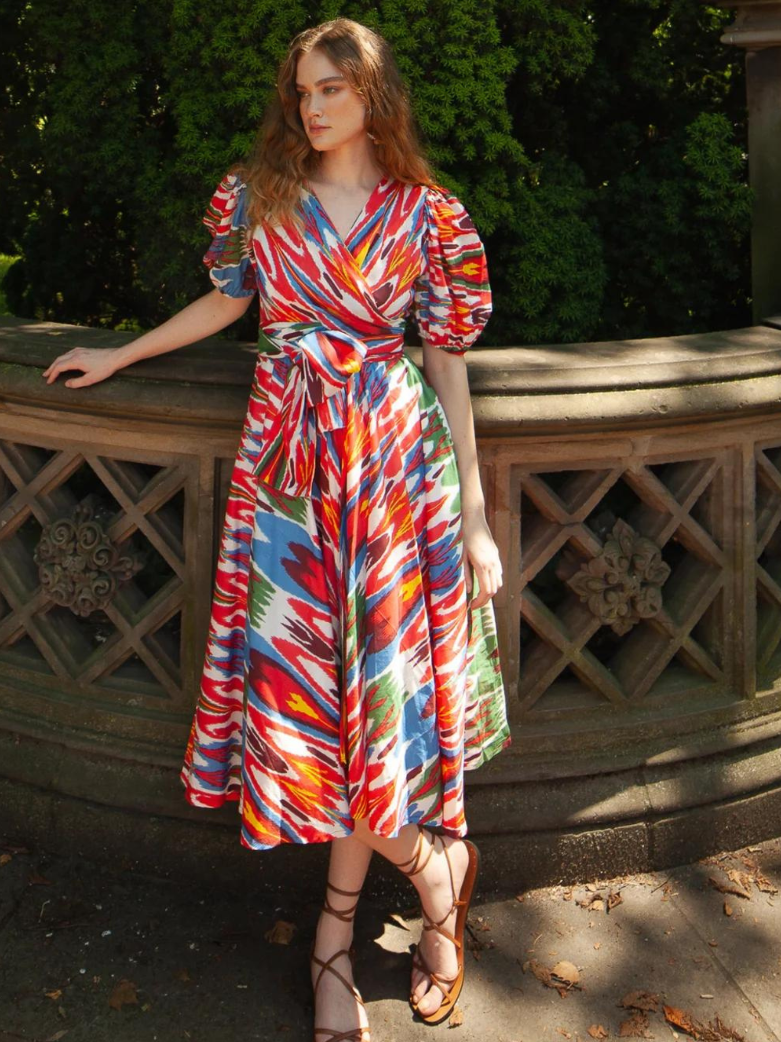 Ikat Wrap Dress