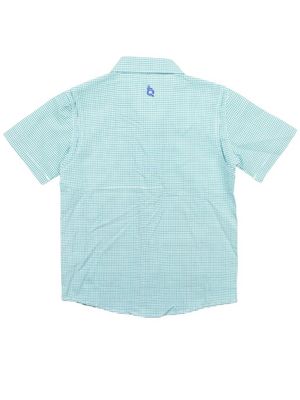 Guayabera - Navy/Jade Check