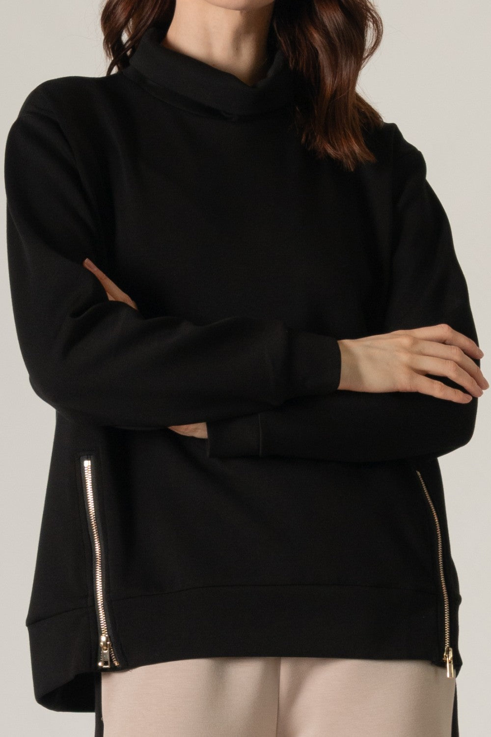 Butter Modal Mock Neck Top - Black **PRE-ORDER**