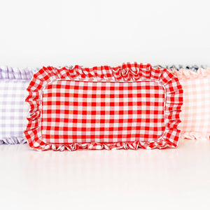 Red Ruffle Gingham Bag