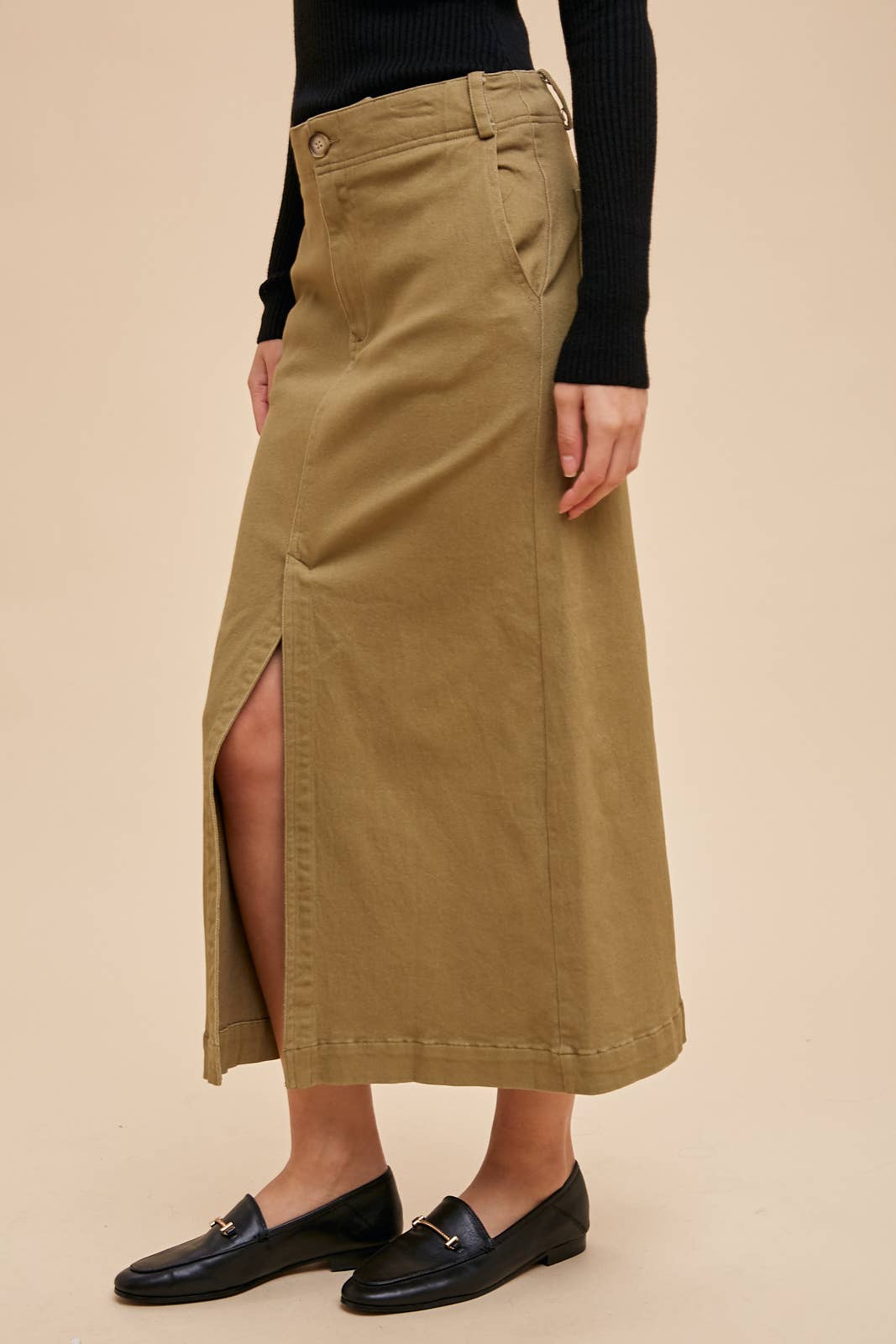 Olive Pencil Skirt