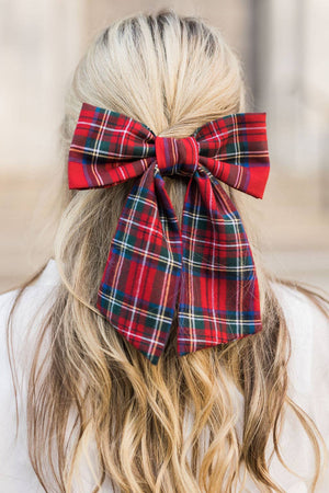 Tartan Lucy Bow Barrette