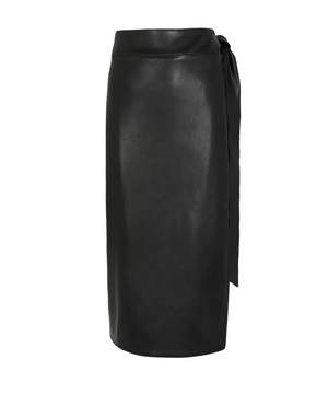 Vegan Leather Jaspre Wrap Skirt