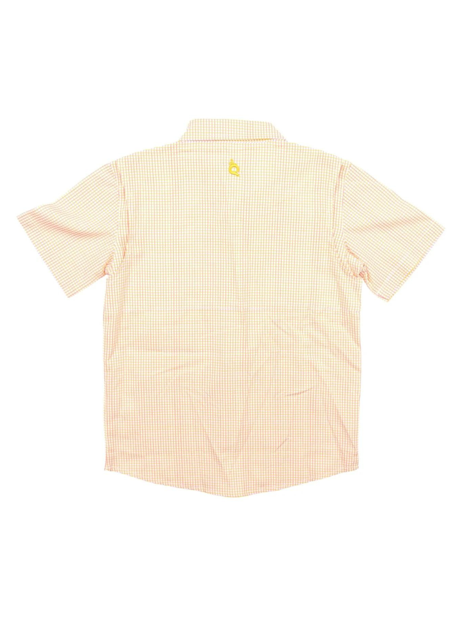 Kids Guayabera - Pink/Citrus Check