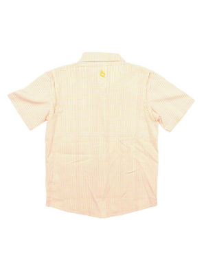 Kids Guayabera - Pink/Citrus Check