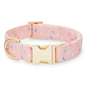 Sprinkles Birthday Dog Collar: X-Small / Gold