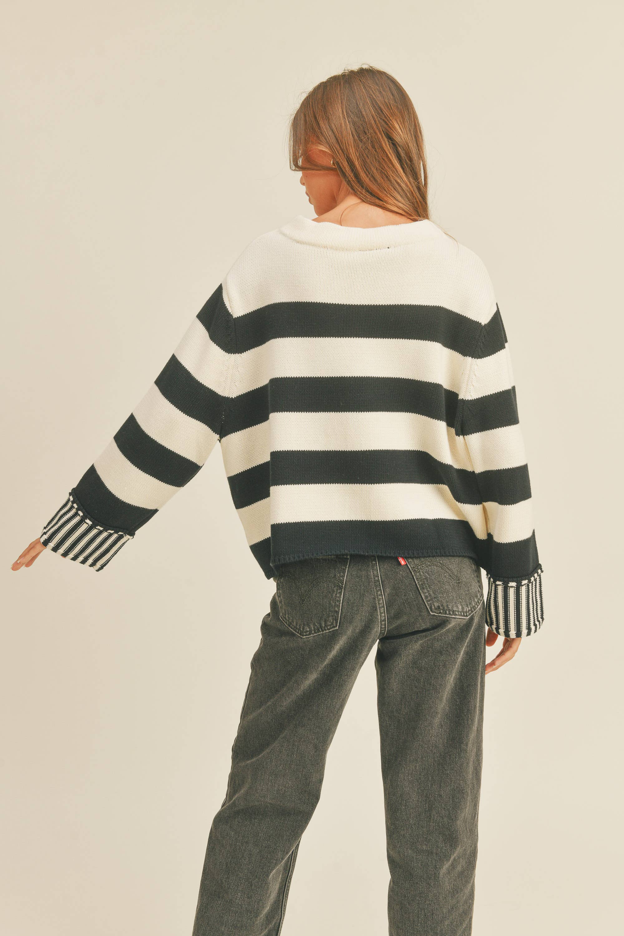 Black Striped Sweater