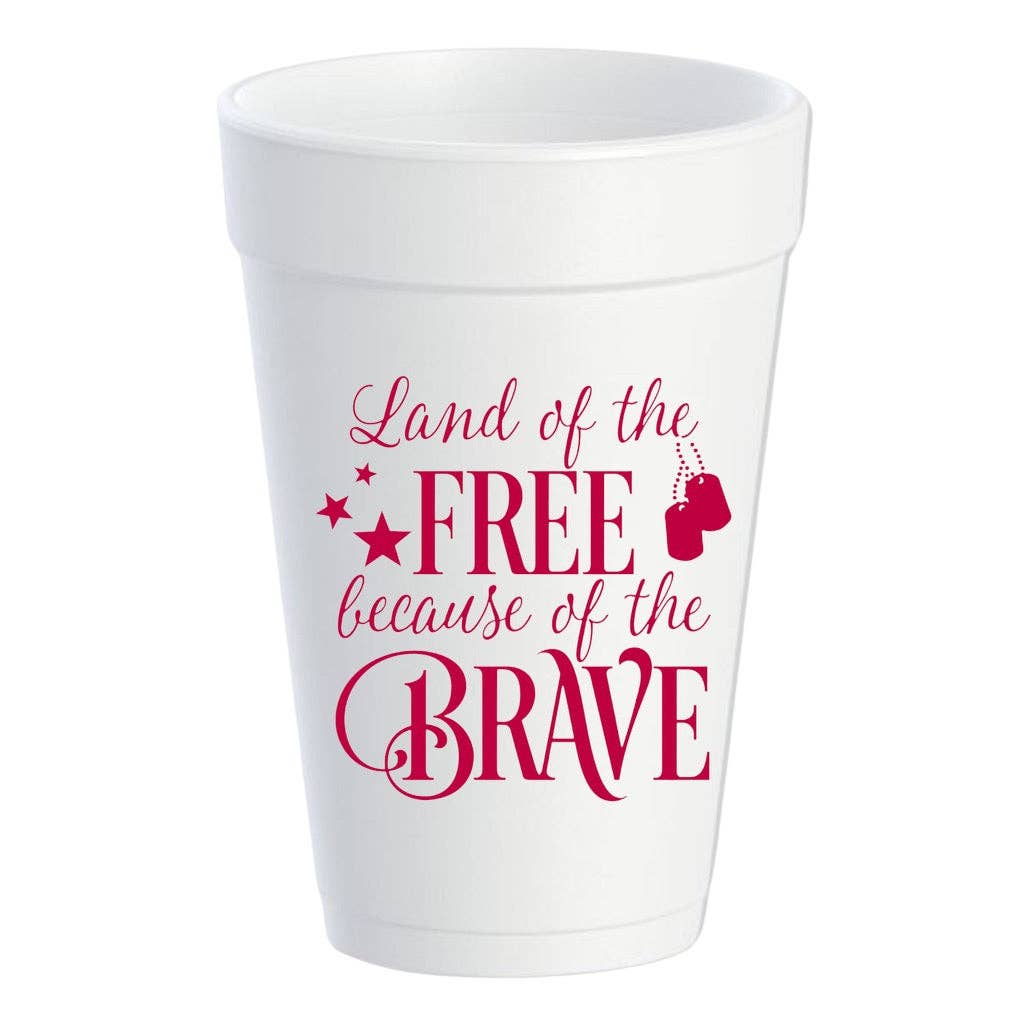 Land of the Free Styrofoam Cups