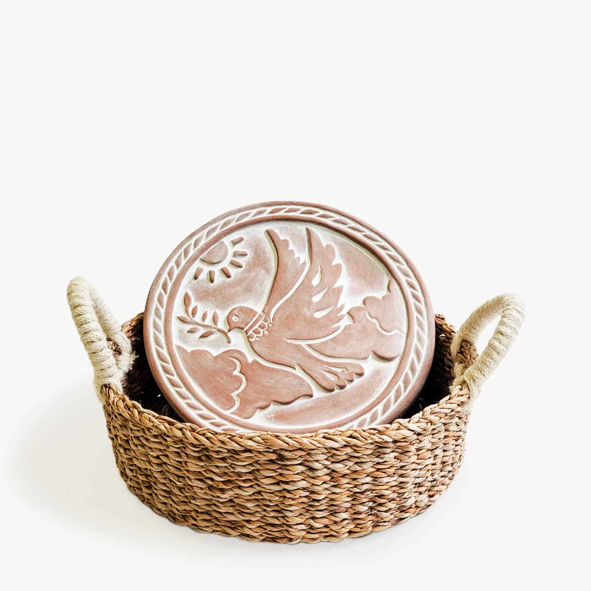 Round Bread Warmer & Wicker Basket